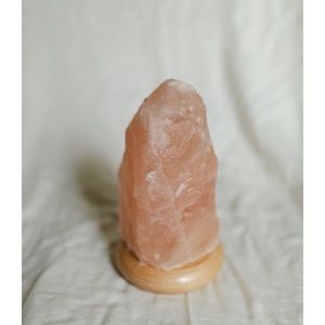 Pink salt rock decor